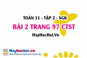 Bài 2 trang 97 Toán 11 tập 2 Chân trời sáng tạo